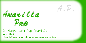 amarilla pap business card